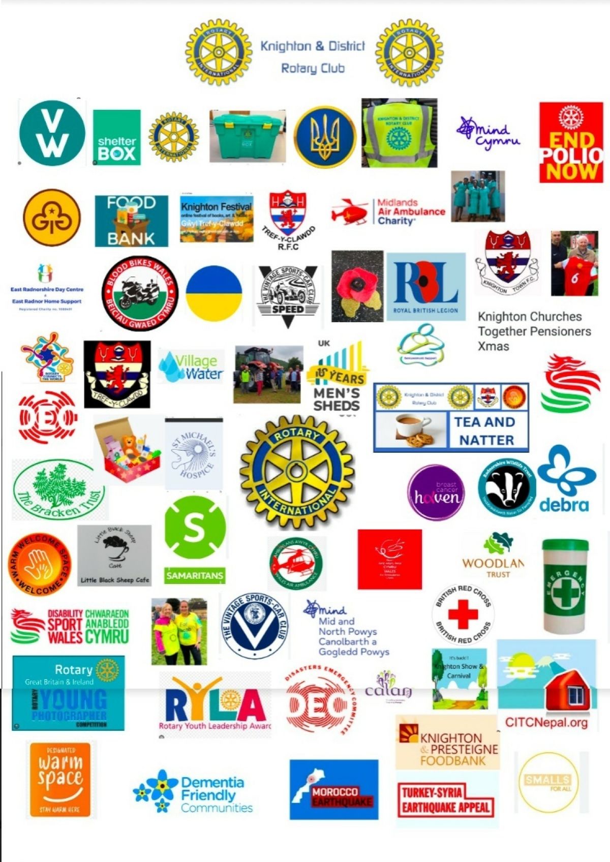 Our Rotary Christmas tree on display in St Edwards Church, Knighton